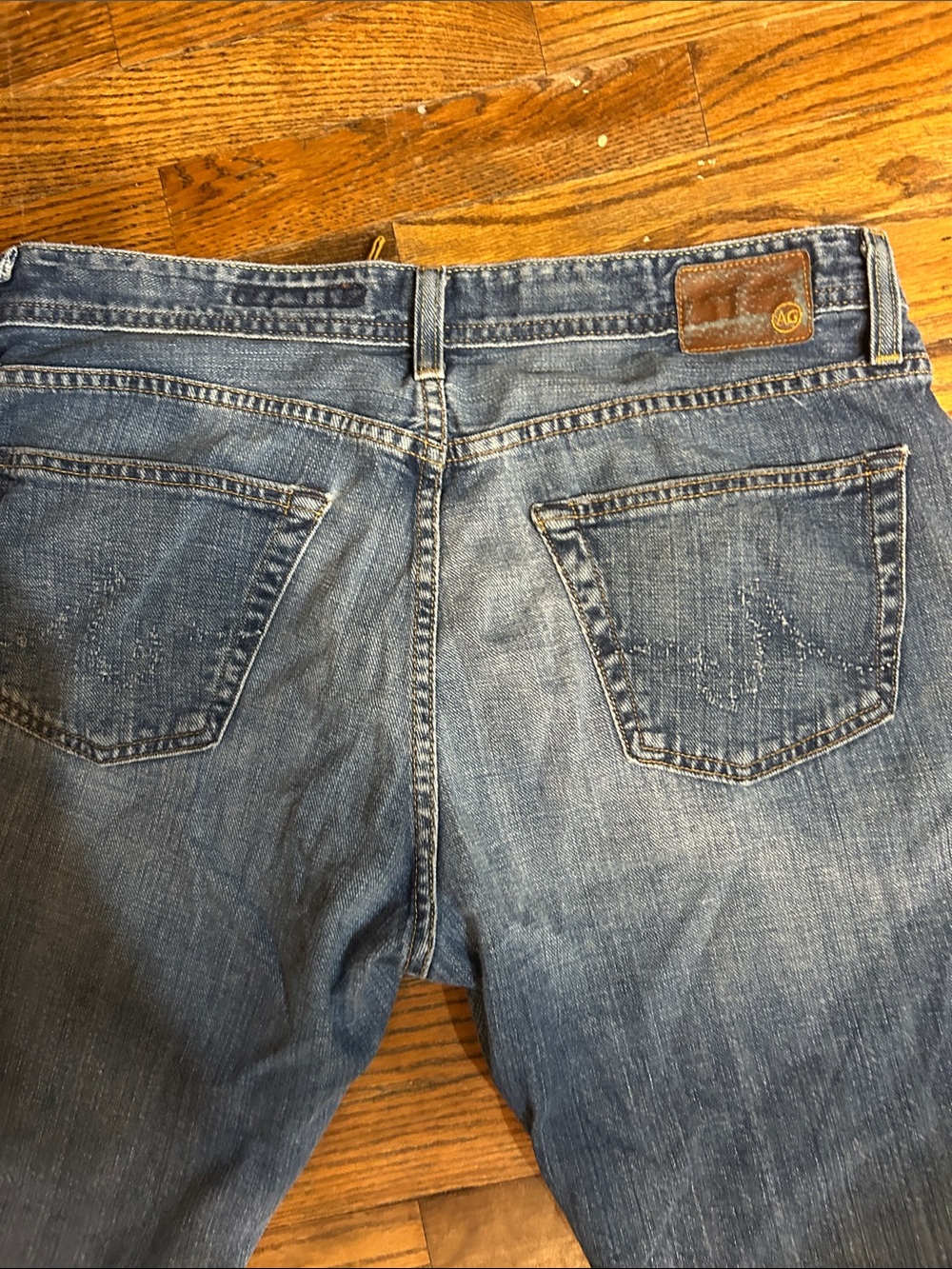 Ag Adriano Goldschmied Men's Bootcut Jeans in Medium Blue Wash - Picture 14 of 16